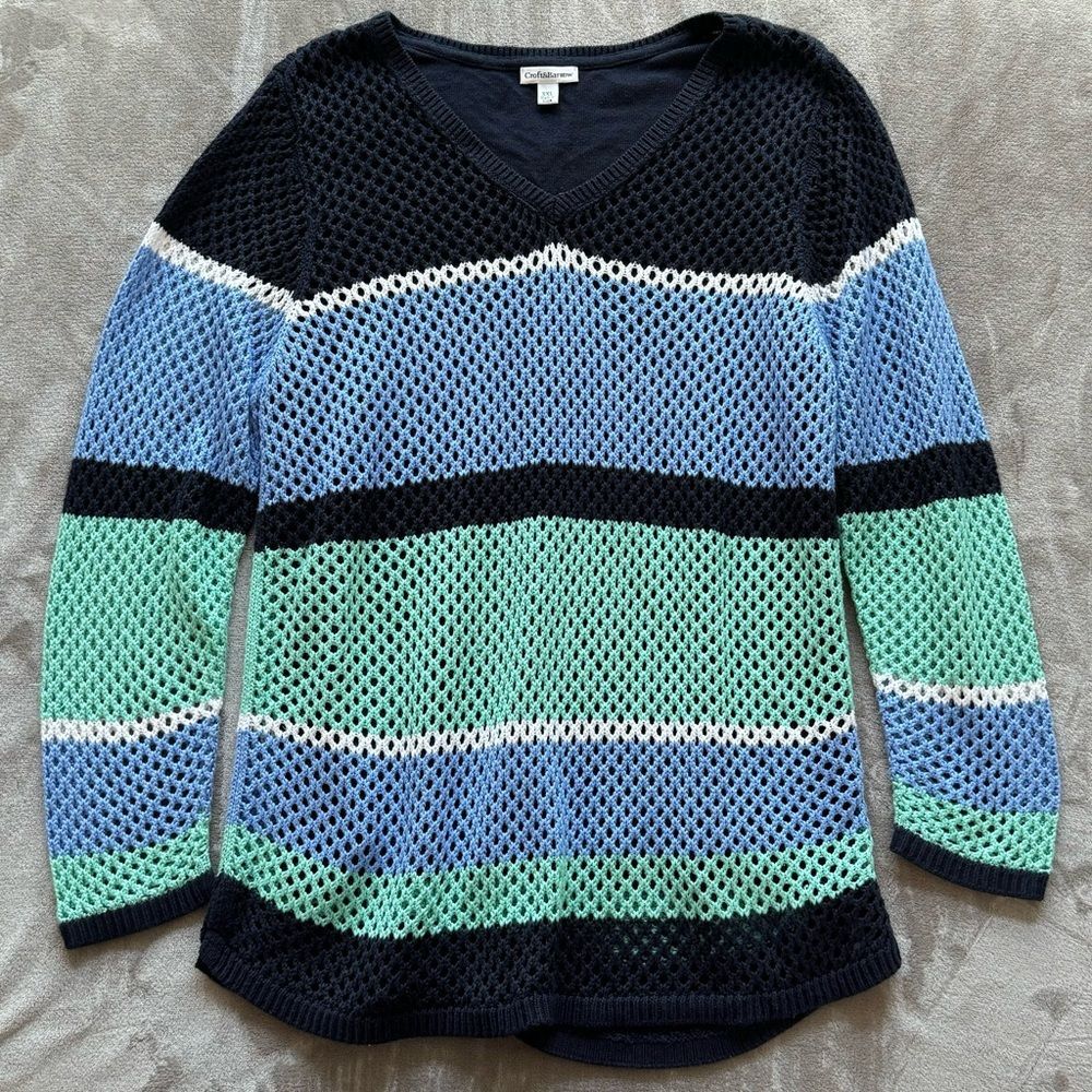 XXL Color block Knit sweater, Croft & Barrow, loose fit